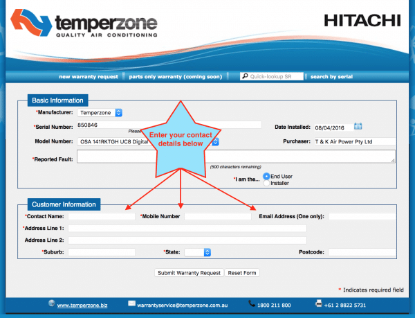 Temperzone Warranty Requests 6 4 - Warranty TW site with contact detail form below_600_459