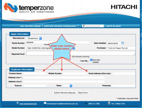 Temperzone Warranty Requests 6 4 - Warranty TW site with contact detail form below_600_459