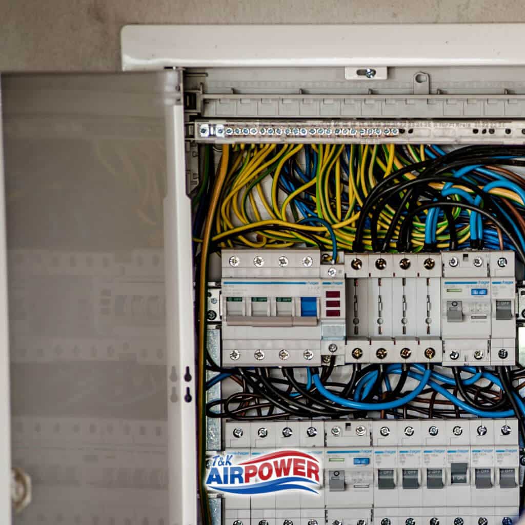 Essential Preventative Tips from Electrical Repair Specialists for a Safer Home 6 Electrical panel with numerous wires.