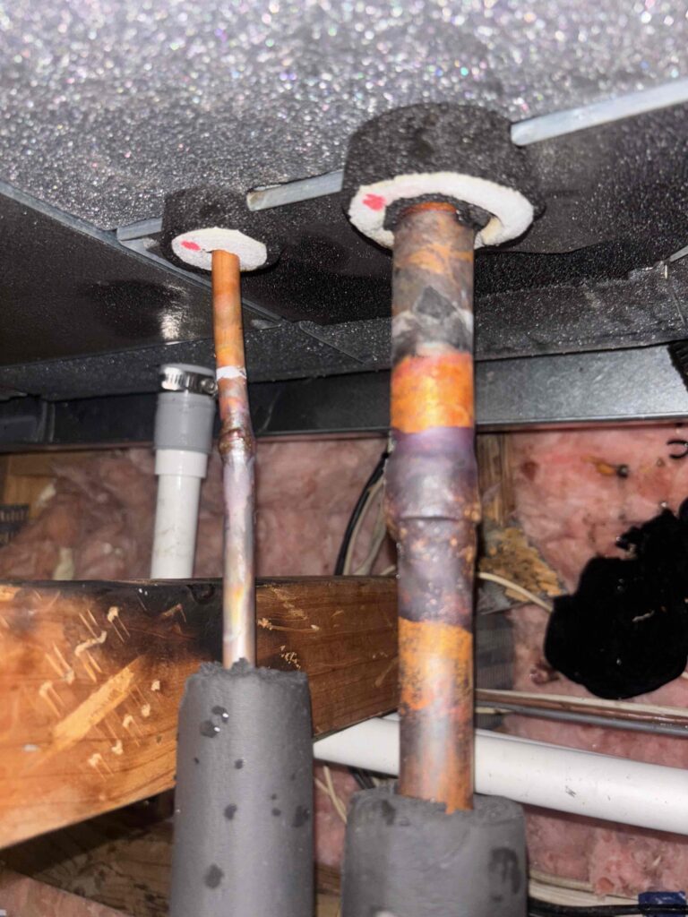 Air Conditioning Installation Mistakes 23 Indoor pipes not insulated