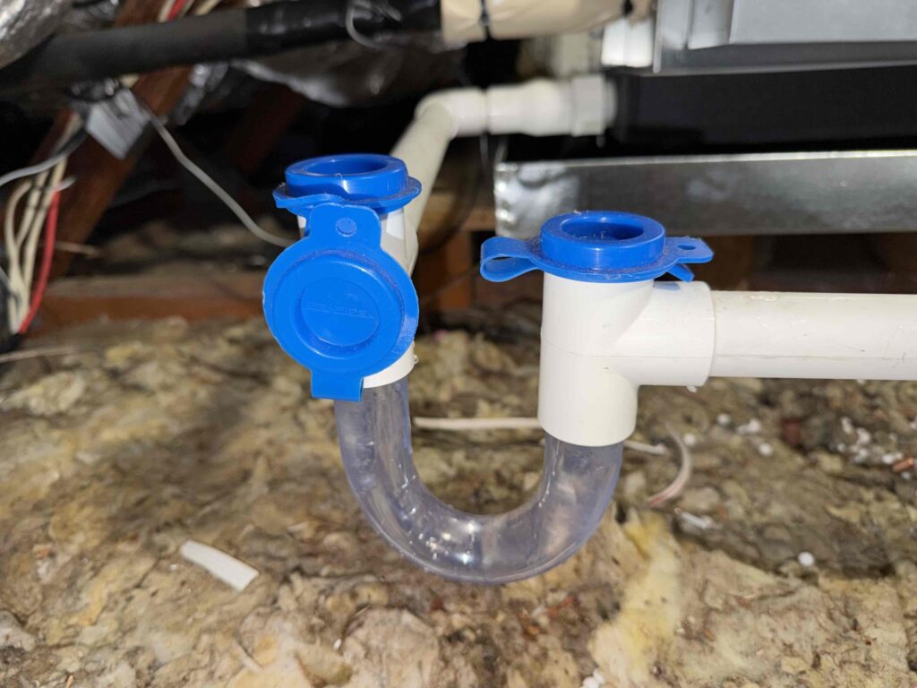 Air Conditioning Installation Mistakes 17 serviceable drain trap installed for future maintenance